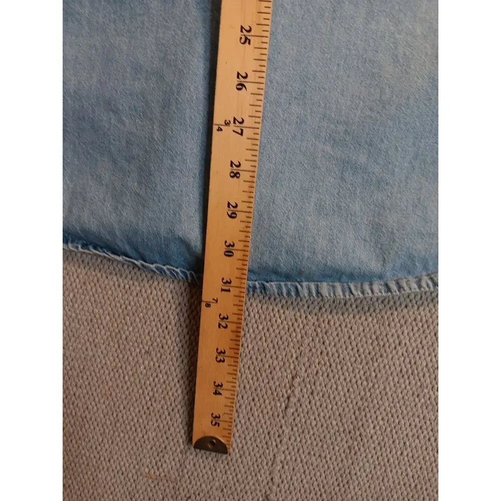 Levi's Vintage Denim Blue Tag‎ Shirt Men L Light Wash Stressed Short Sleeve Fade